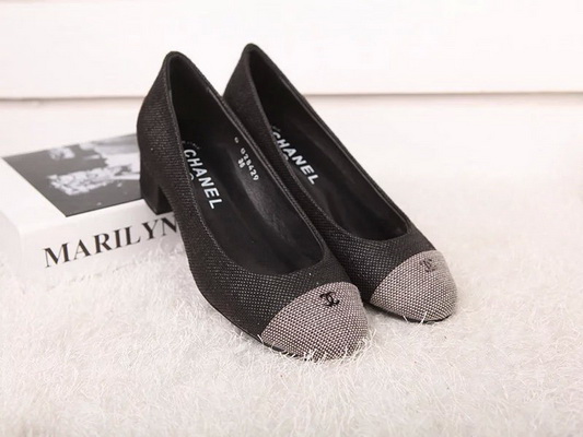CHANEL Shallow mouth Block heel Shoes Women--057